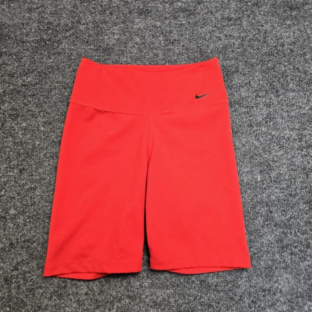 Nike Womens Large Biker Training Performance Red Shorts 7